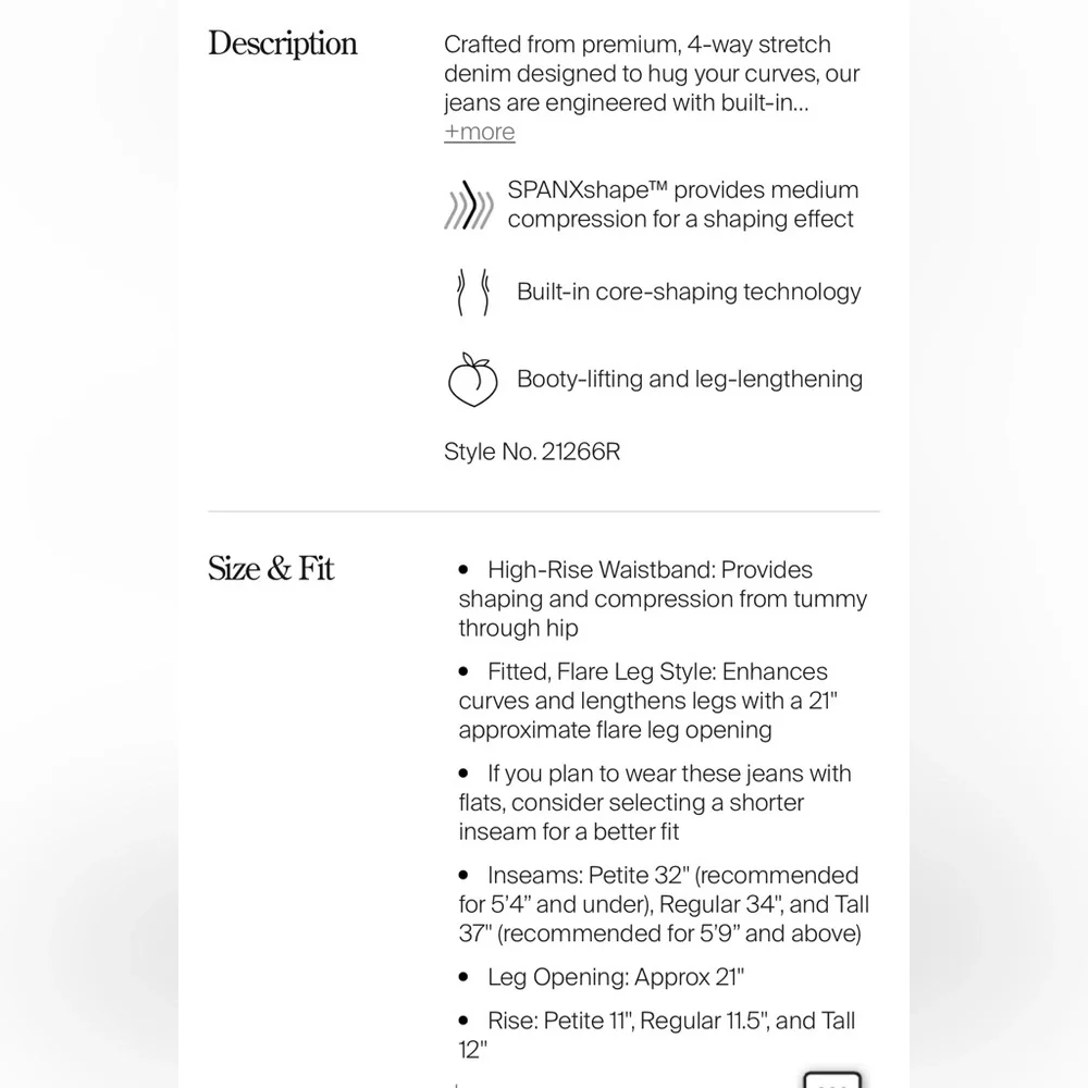 [NWOT] $168 SPANX Shape Original EveryWear
Flare Jeans in Indigo. Size Small - Picture 4 of 7